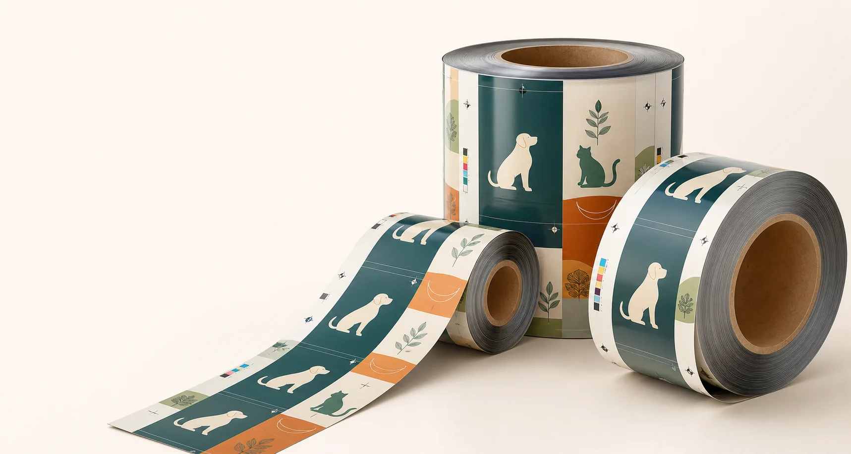 Printed pet food flexible packaging film examples